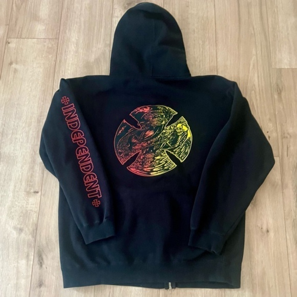 Vintage Independent Truck Company Black Zip Up Hoodie